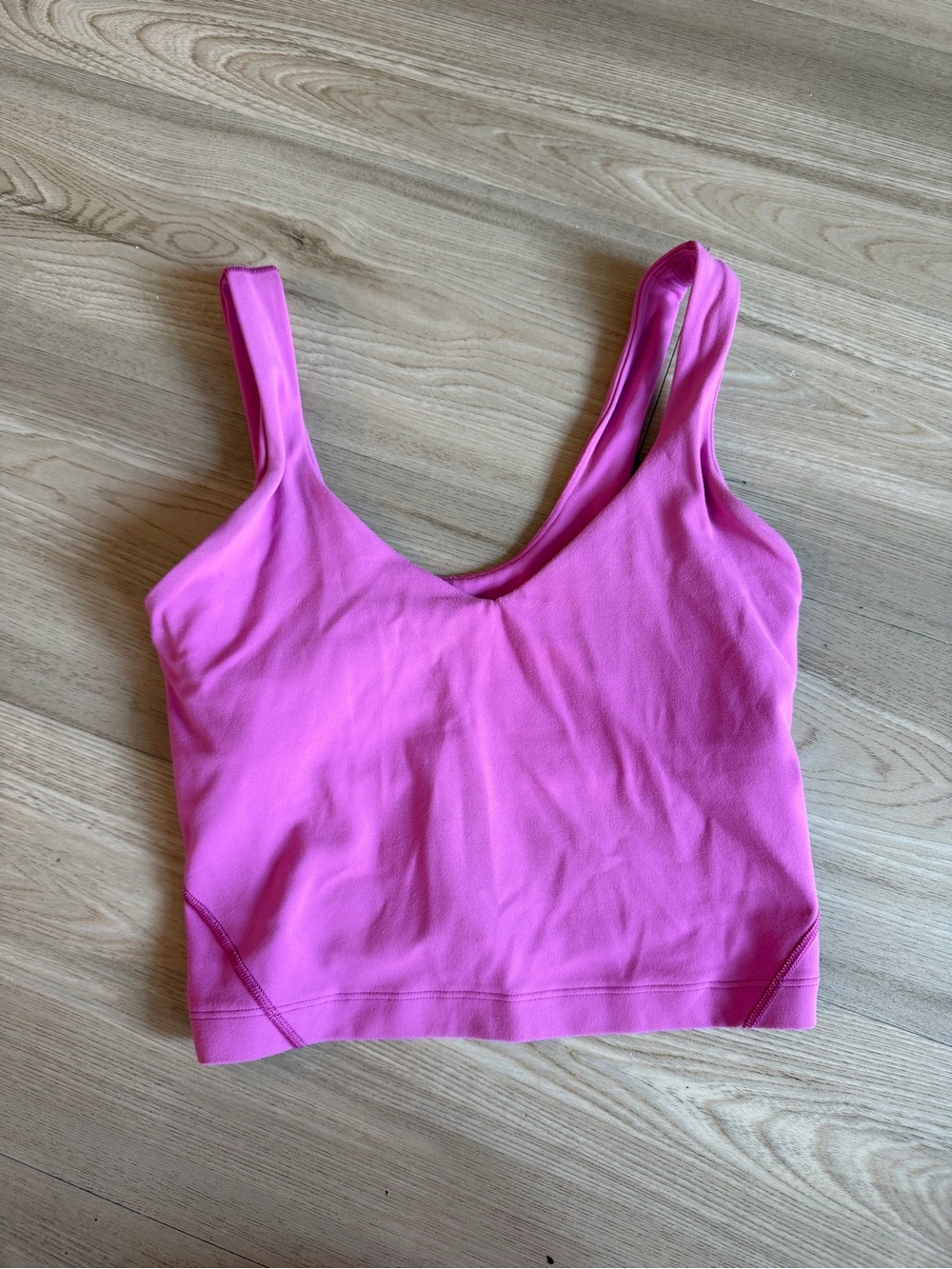 lululemon athletica Bright Pink Seamless Crop Sports Bra